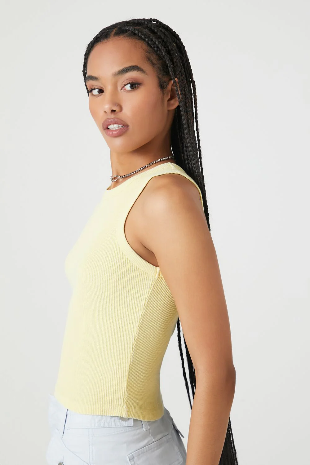 Mineral Wash Waffle Knit Tank Top - Image 47