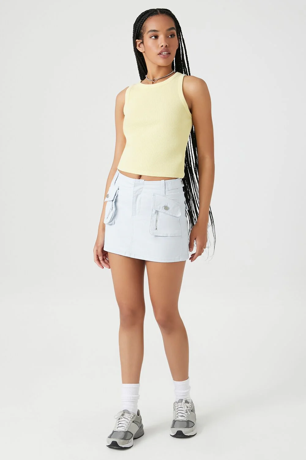 Mineral Wash Waffle Knit Tank Top - Image 49