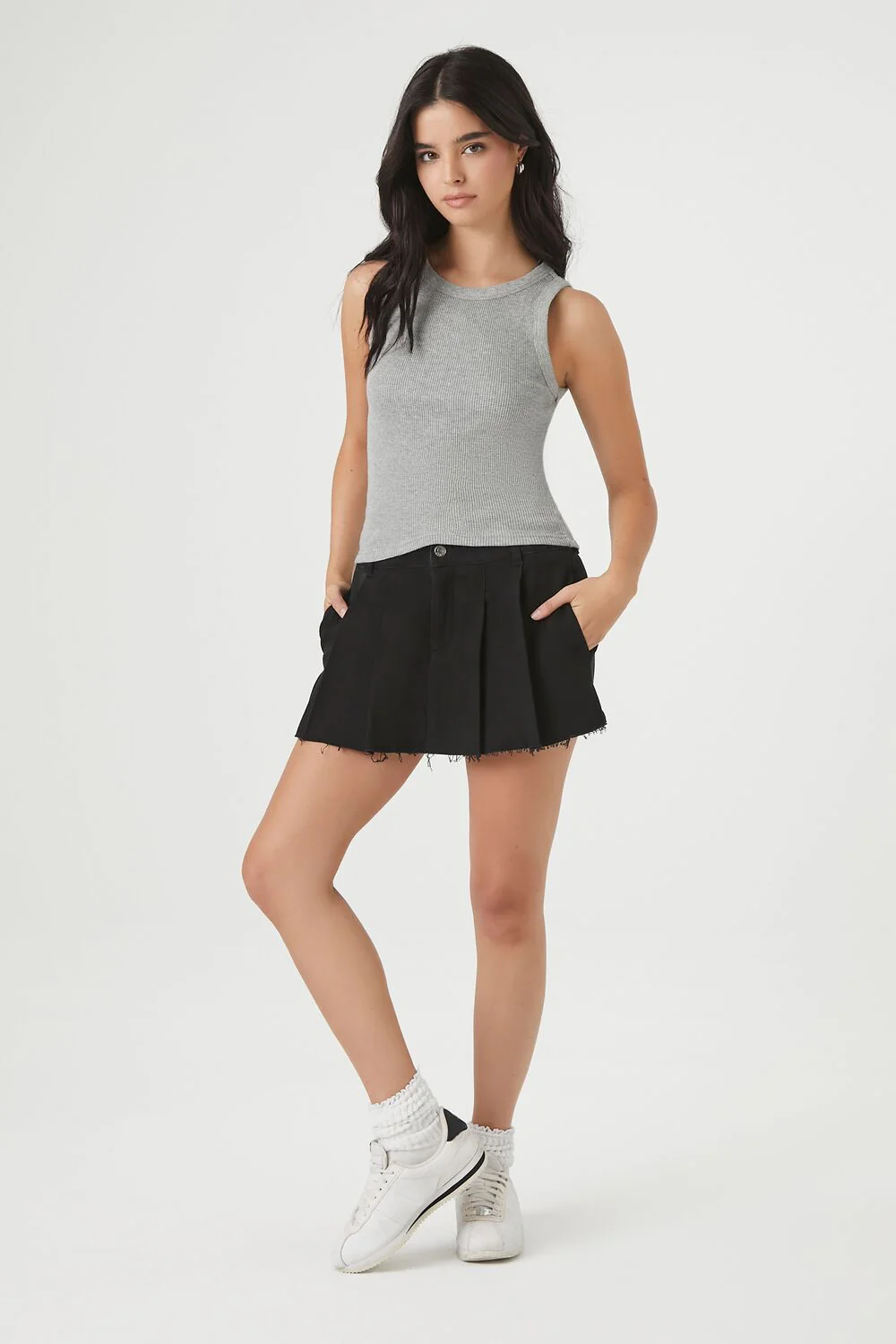 Mineral Wash Waffle Knit Tank Top - Image 54