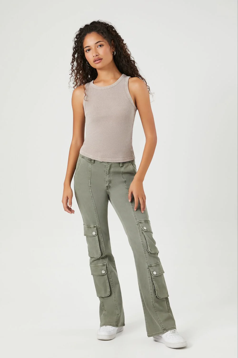 Mineral Wash Waffle Knit Tank Top - Image 9