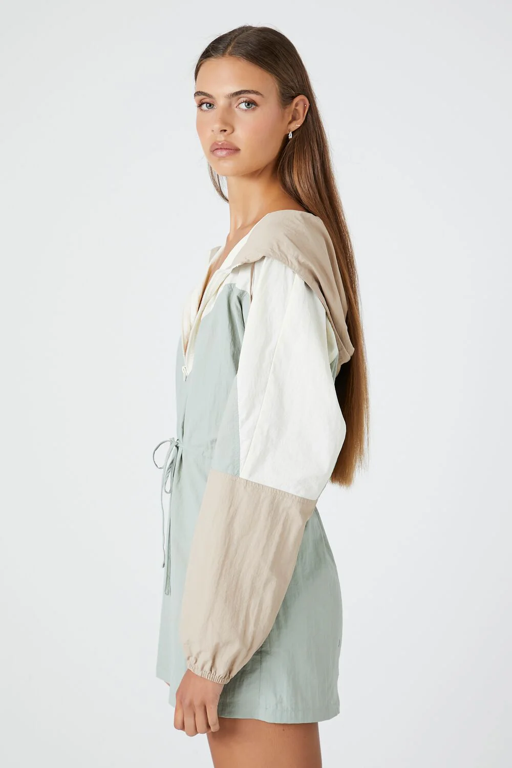 Colorblock Hooded Mini Dress - Image 2