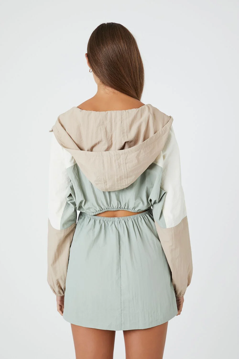 Colorblock Hooded Mini Dress - Image 3