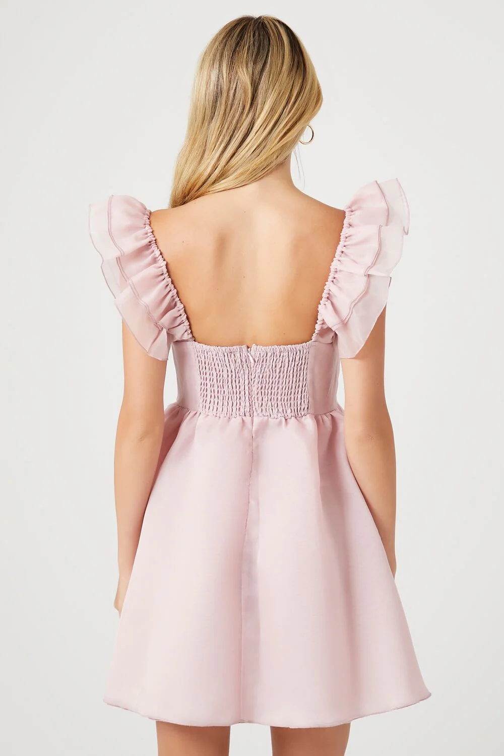 Organza Butterfly-Sleeve Mini Dress - Image 3