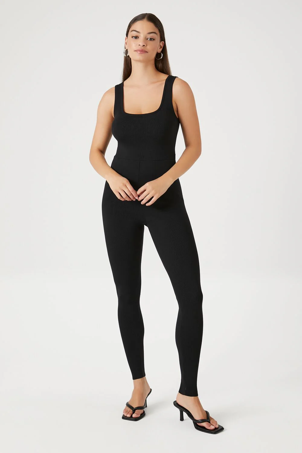 Sweater-Knit Sleeveless Jumpsuit - Image 4