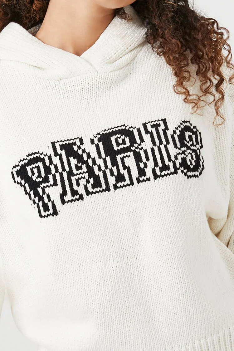 Sweater-Knit Paris Hoodie - Image 5