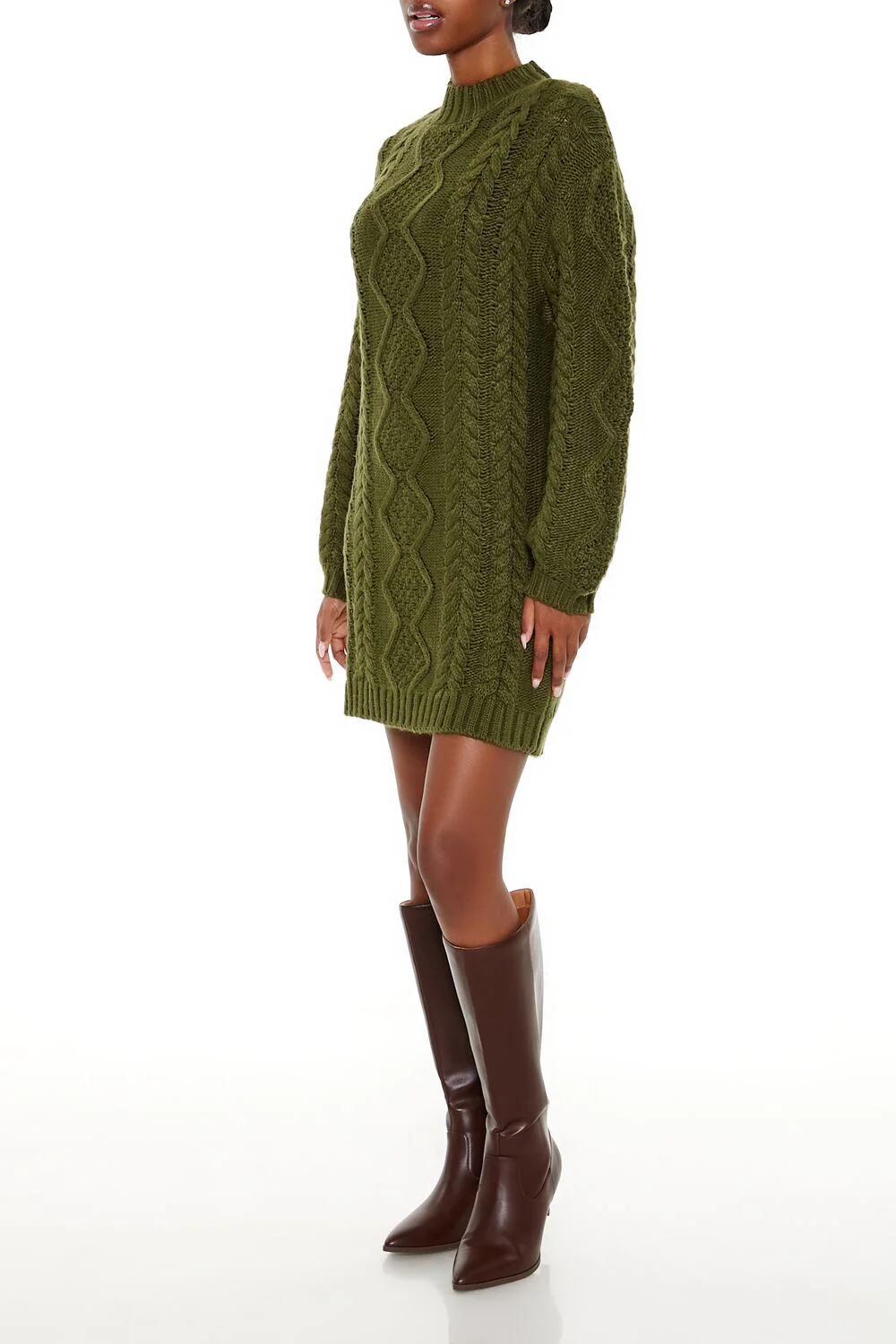 Cable Knit Sweater Mini Dress - Image 10