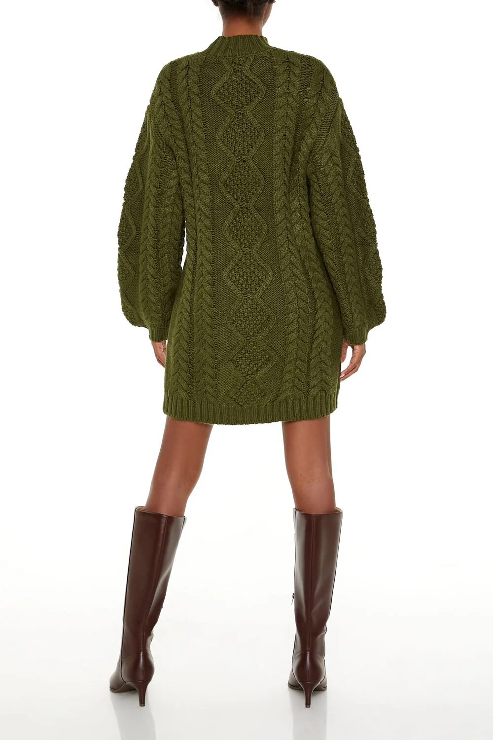 Cable Knit Sweater Mini Dress - Image 11