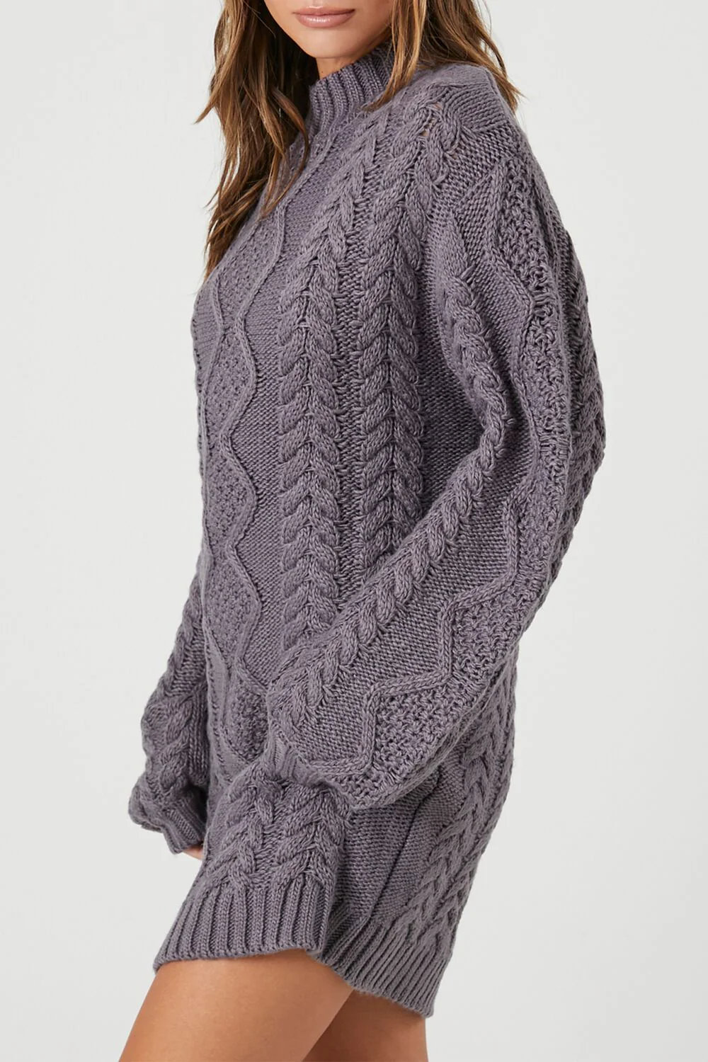 Cable Knit Sweater Mini Dress - Image 3