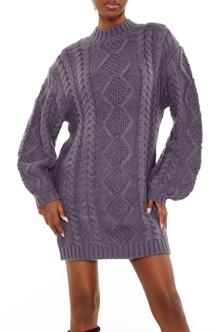 Cable Knit Sweater Mini Dress - Image 7