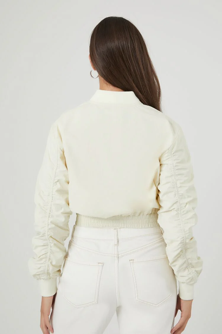 Cropped Bomber Jacket - Image 3