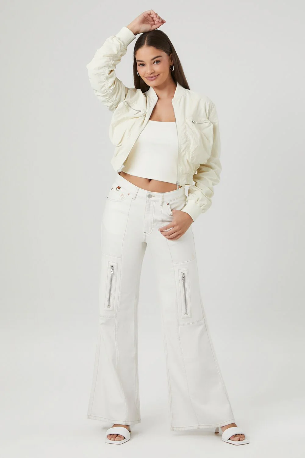 Cropped Bomber Jacket - Image 4