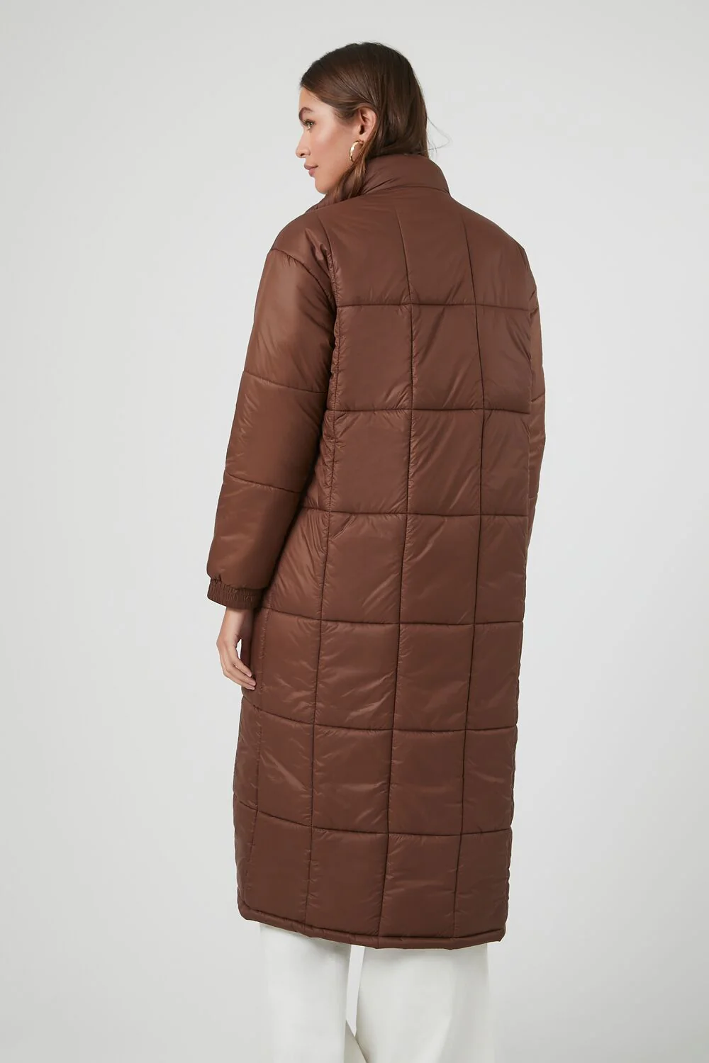 Quilted Longline Puffer Coat - Image 4
