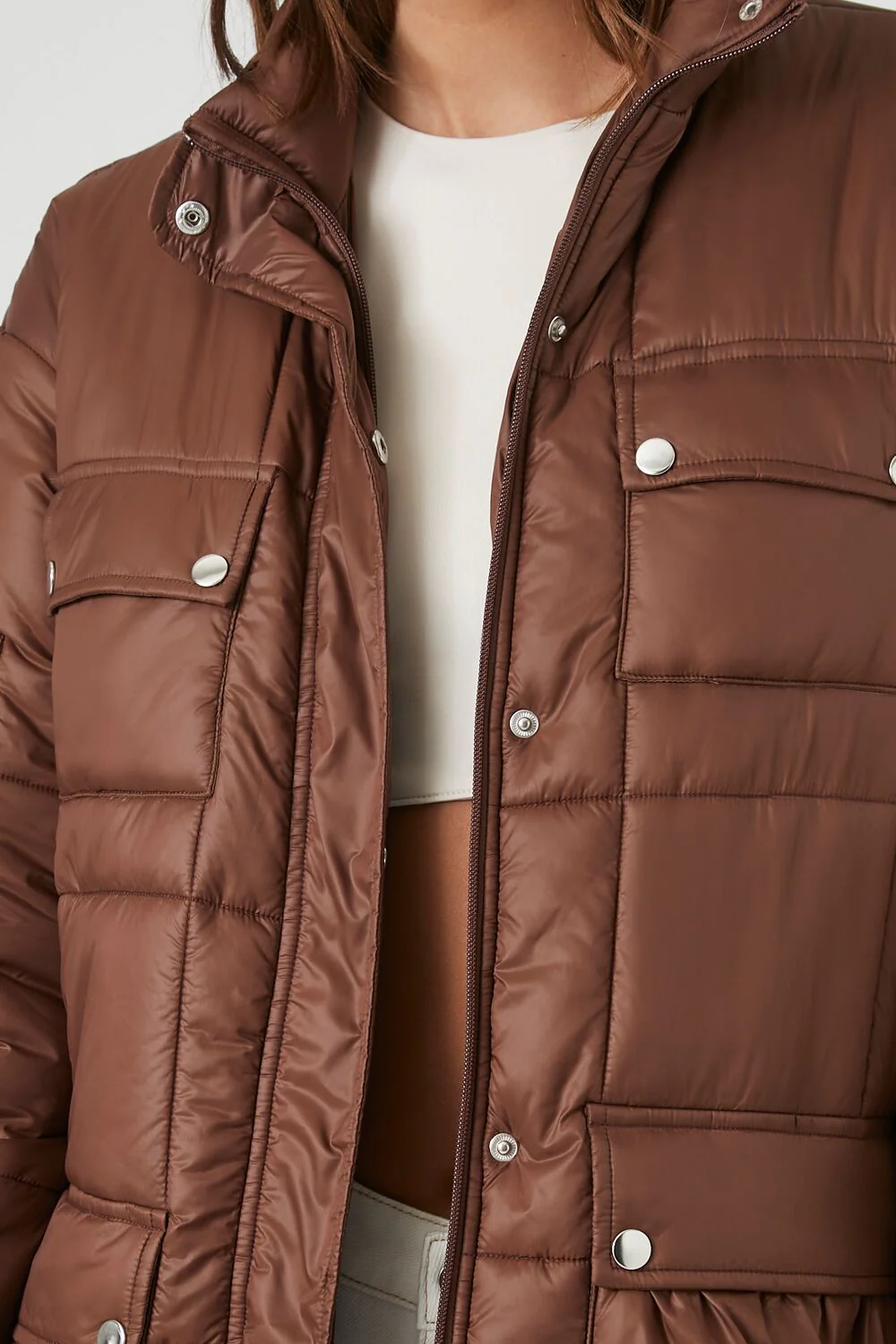 Quilted Longline Puffer Coat - Image 5