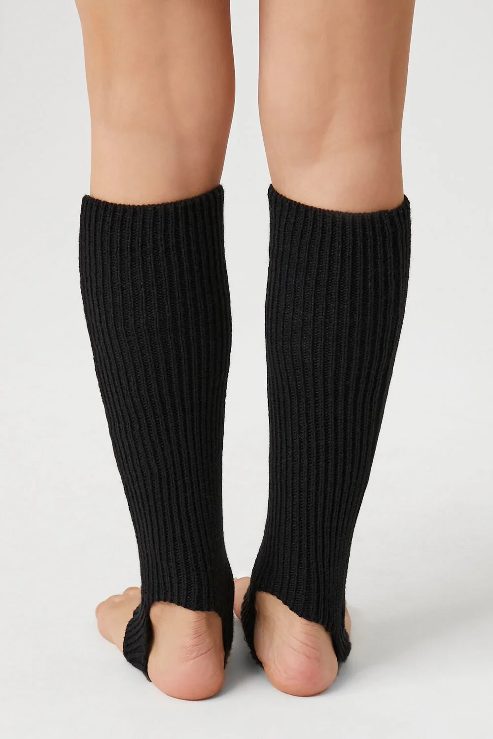 Ribbed Knit Stirrup Leg Warmers - Image 3