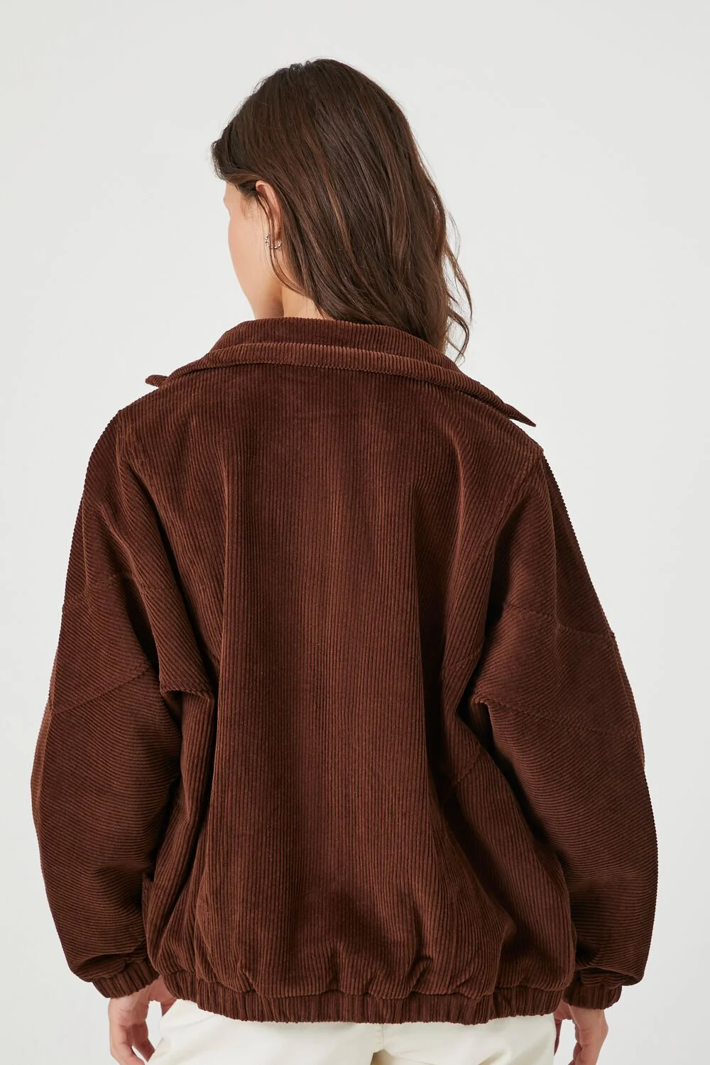 Corduroy Drawstring Bomber Jacket - Image 3