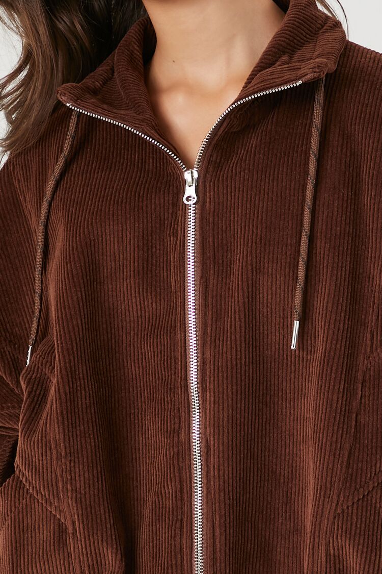 Corduroy Drawstring Bomber Jacket - Image 5