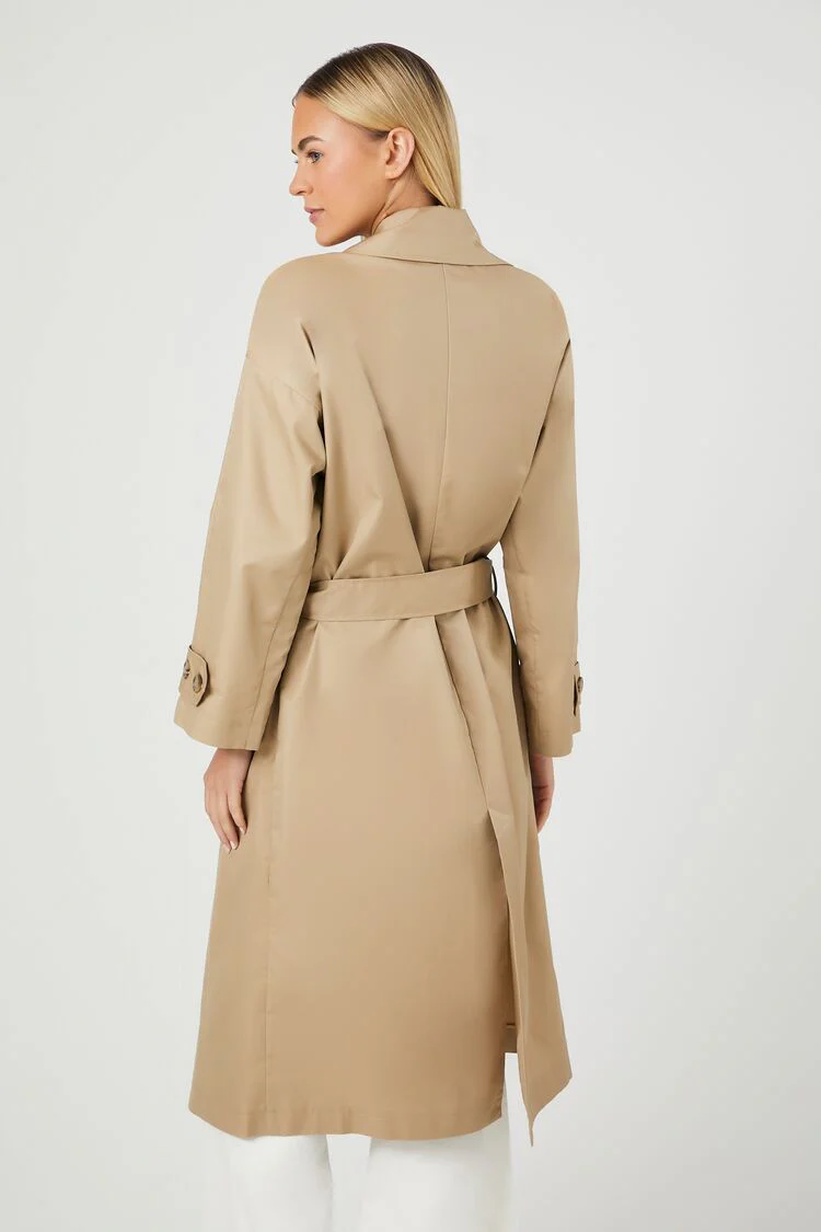 Twill Peak Lapel Trench Coat - Image 3