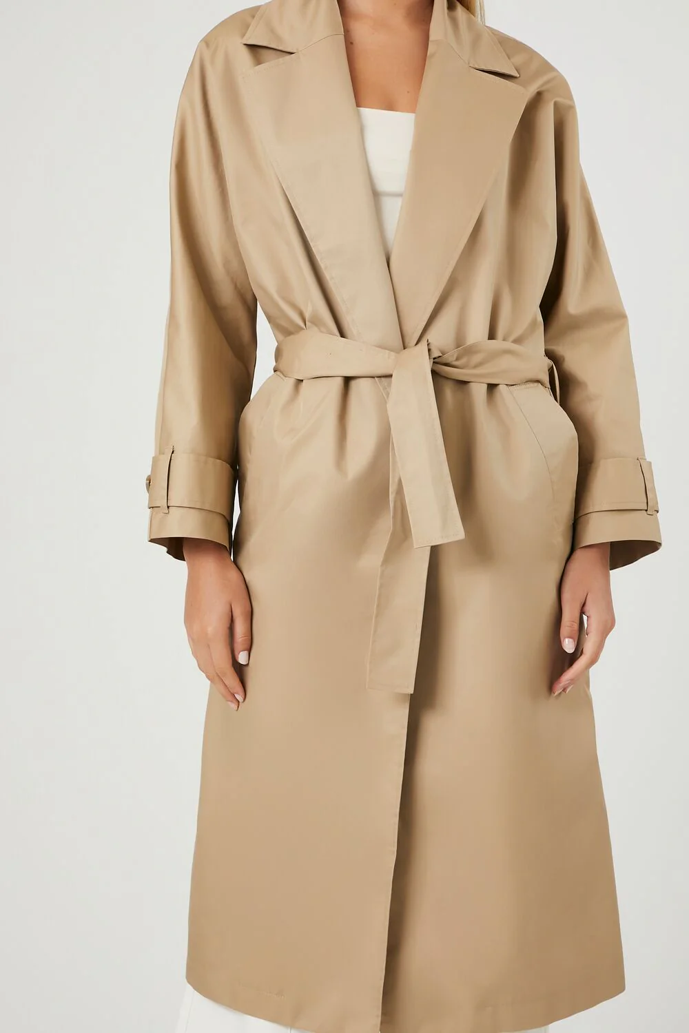 Twill Peak Lapel Trench Coat - Image 5