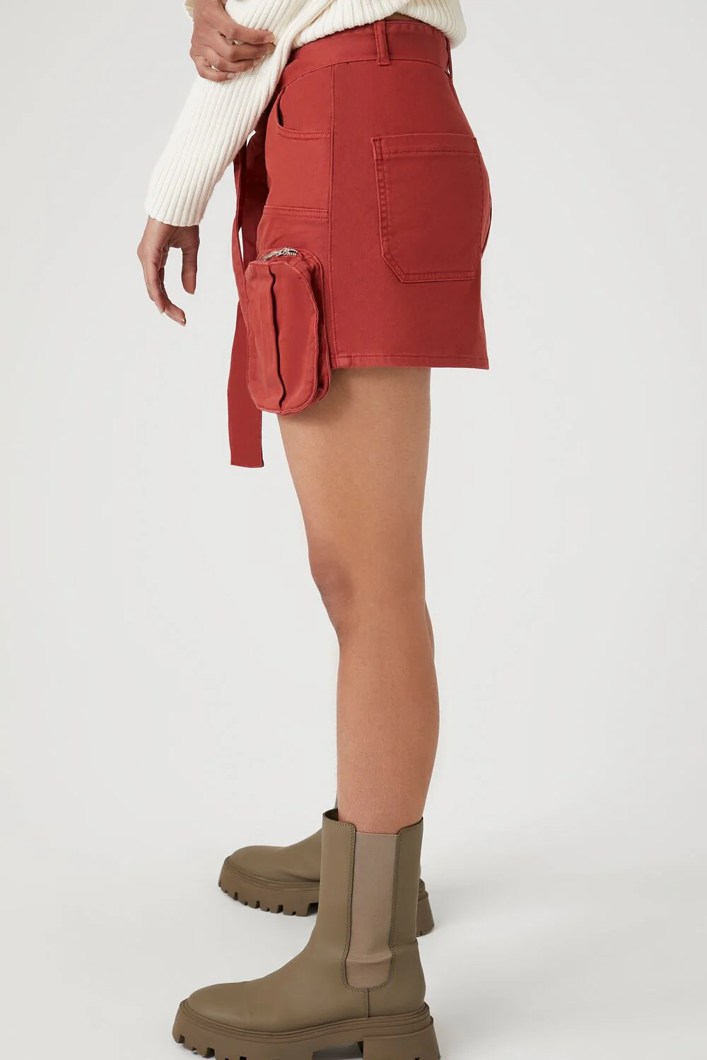 Twill Utility Cargo Mini Skirt - Image 3