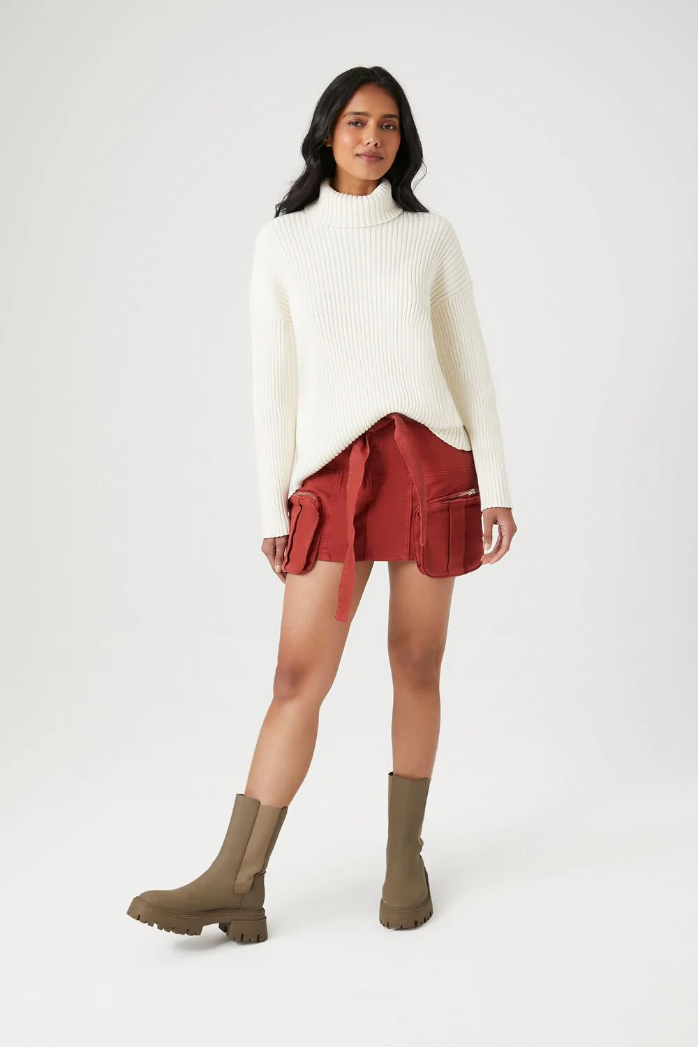 Twill Utility Cargo Mini Skirt - Image 5