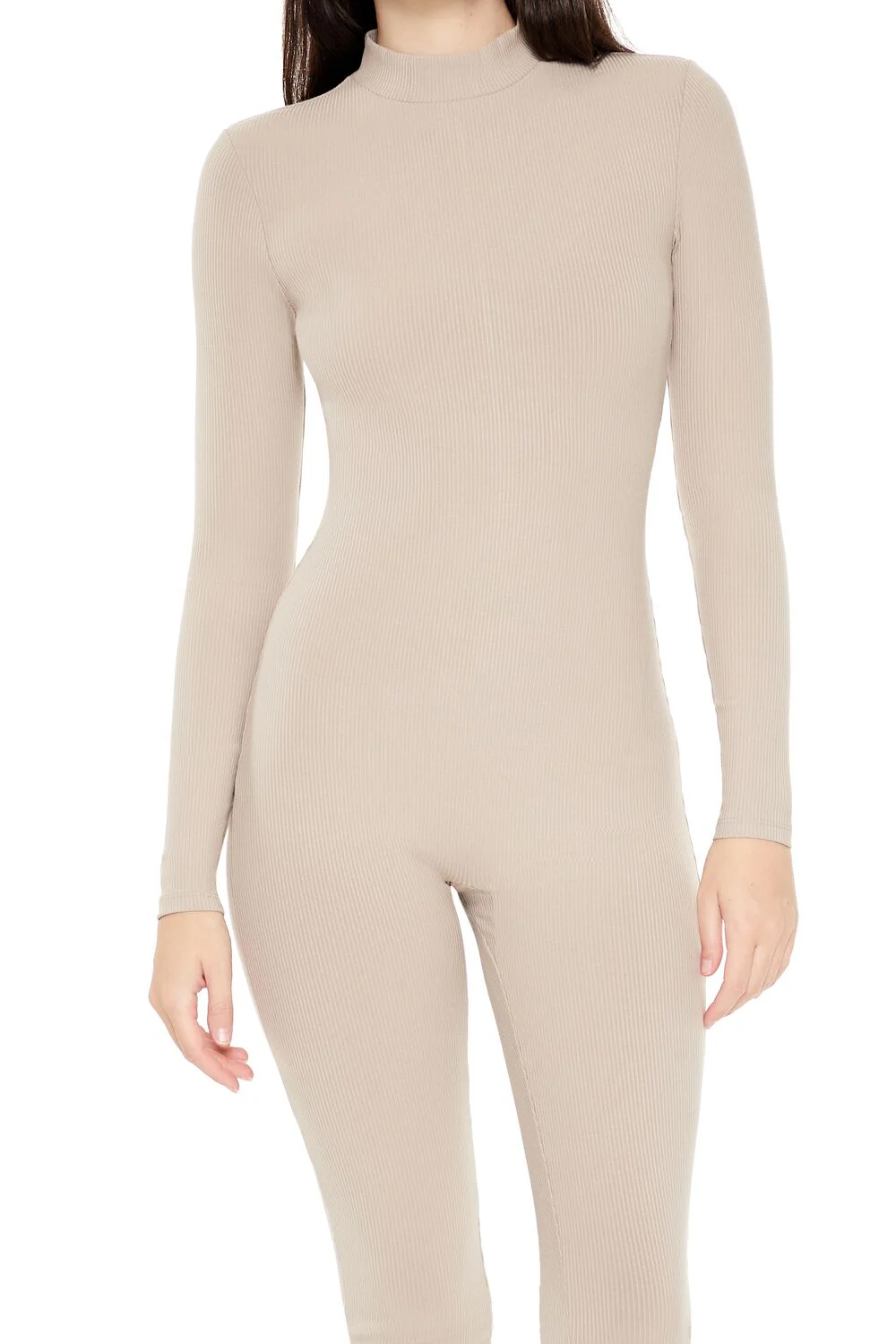Fitted Mock Neck Jumpsuit - Image 10