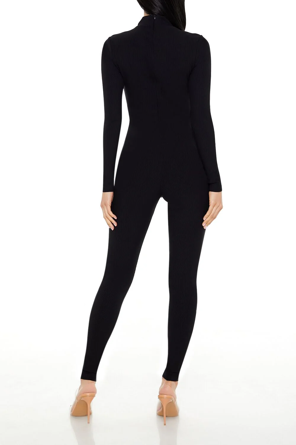 Fitted Mock Neck Jumpsuit - Image 4