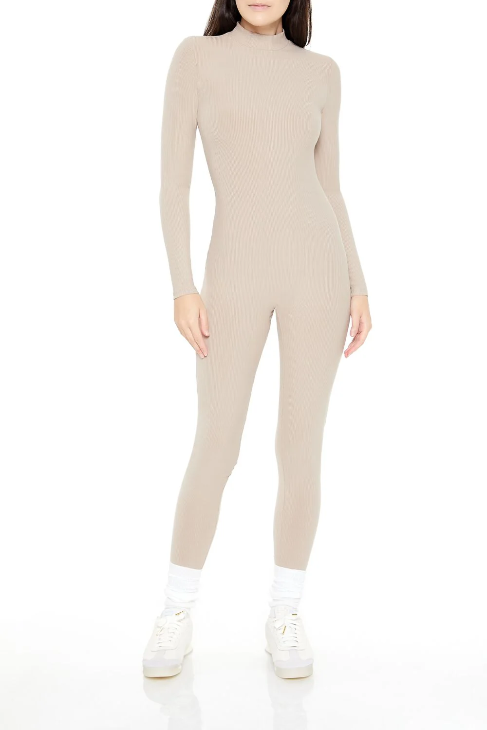 Fitted Mock Neck Jumpsuit - Image 6