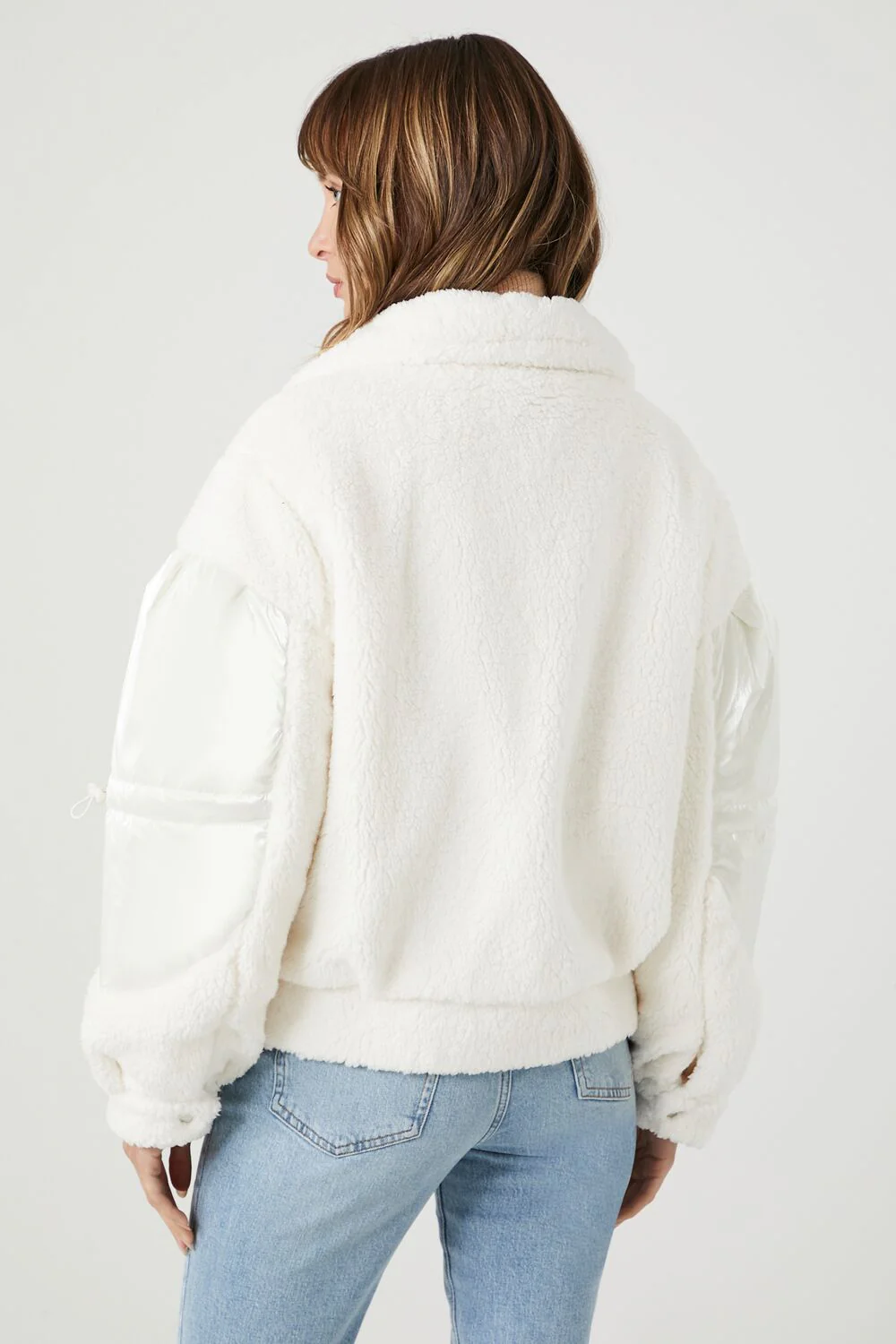 Faux Shearling Puffer Jacket - Image 3