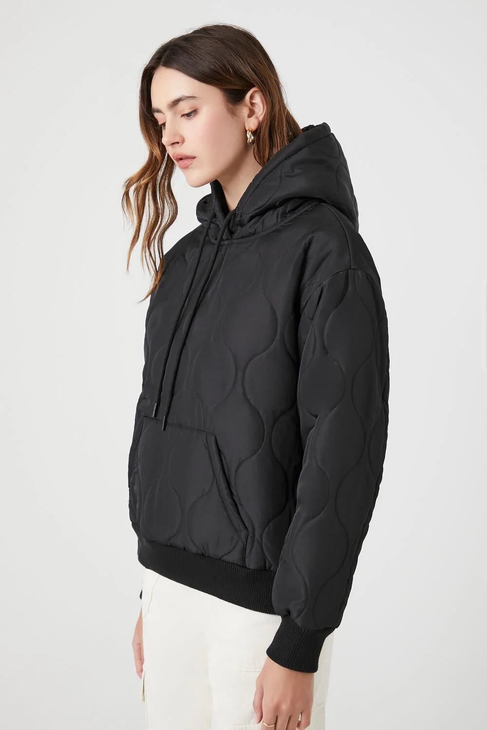 Quilted Nylon Hoodie - Image 2