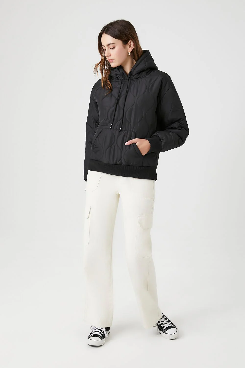 Quilted Nylon Hoodie - Image 4