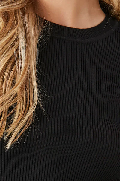 Ribbed Sweater-Knit Crop Top - Image 5
