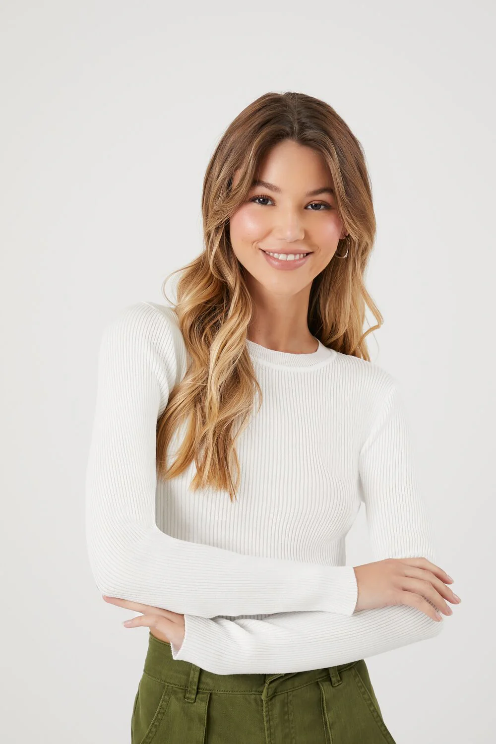 Ribbed Sweater-Knit Crop Top - Image 6