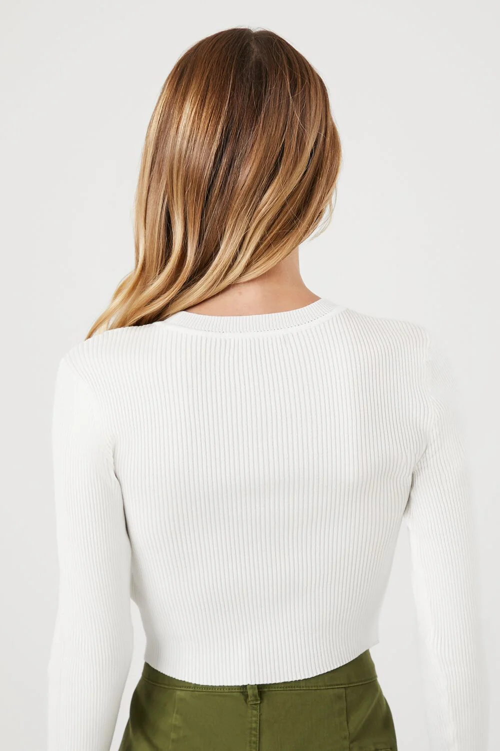 Ribbed Sweater-Knit Crop Top - Image 8