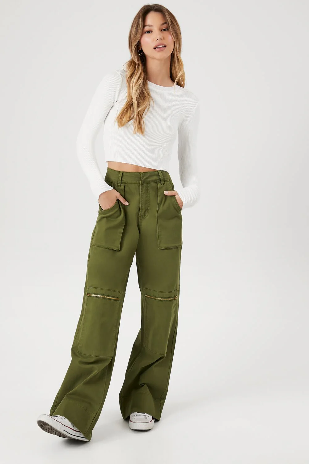 Ribbed Sweater-Knit Crop Top - Image 9