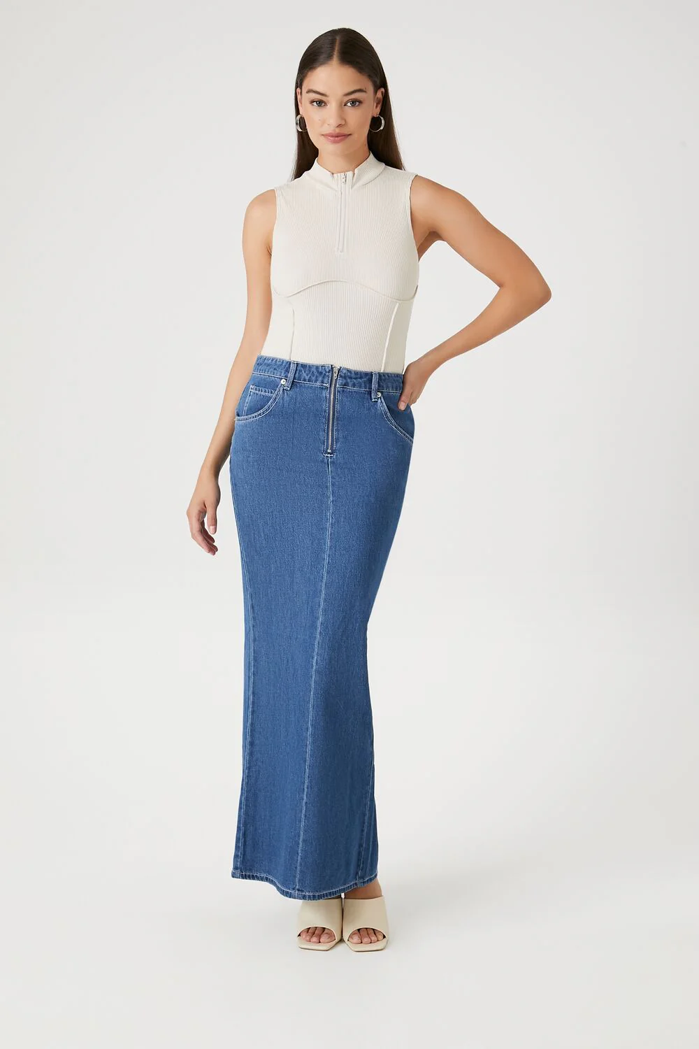 Ribbed Half-Zip Bodysuit - Image 4