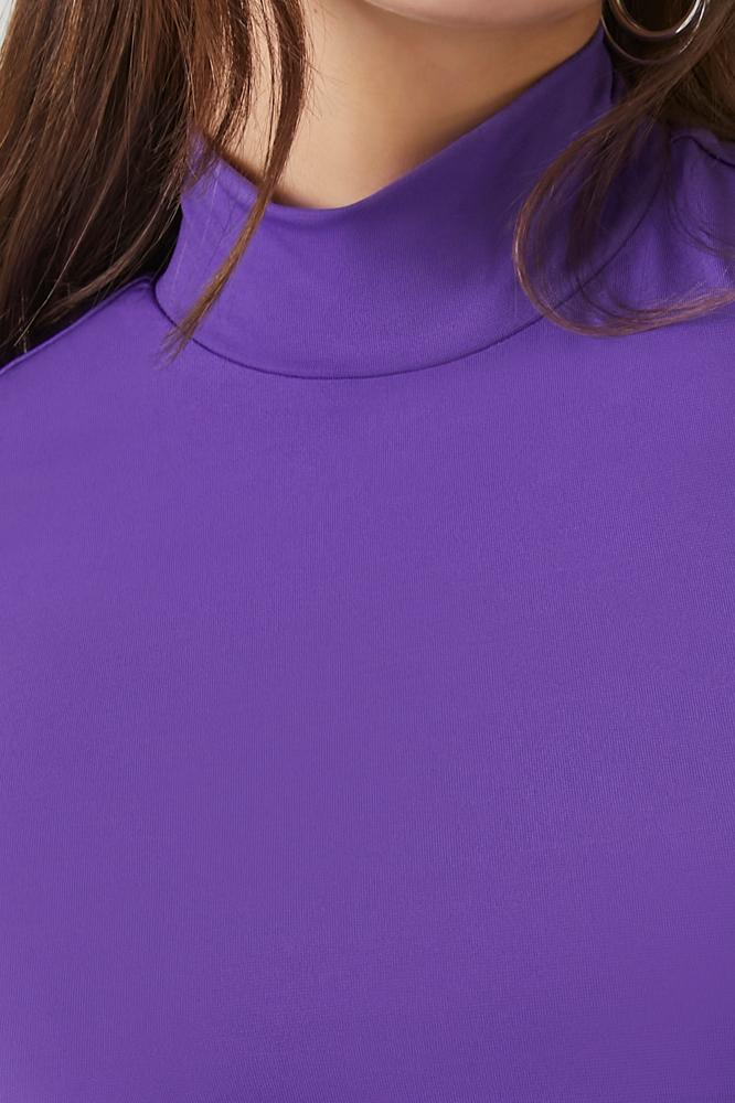 Cropped Wraparound Turtleneck Top - Image 10