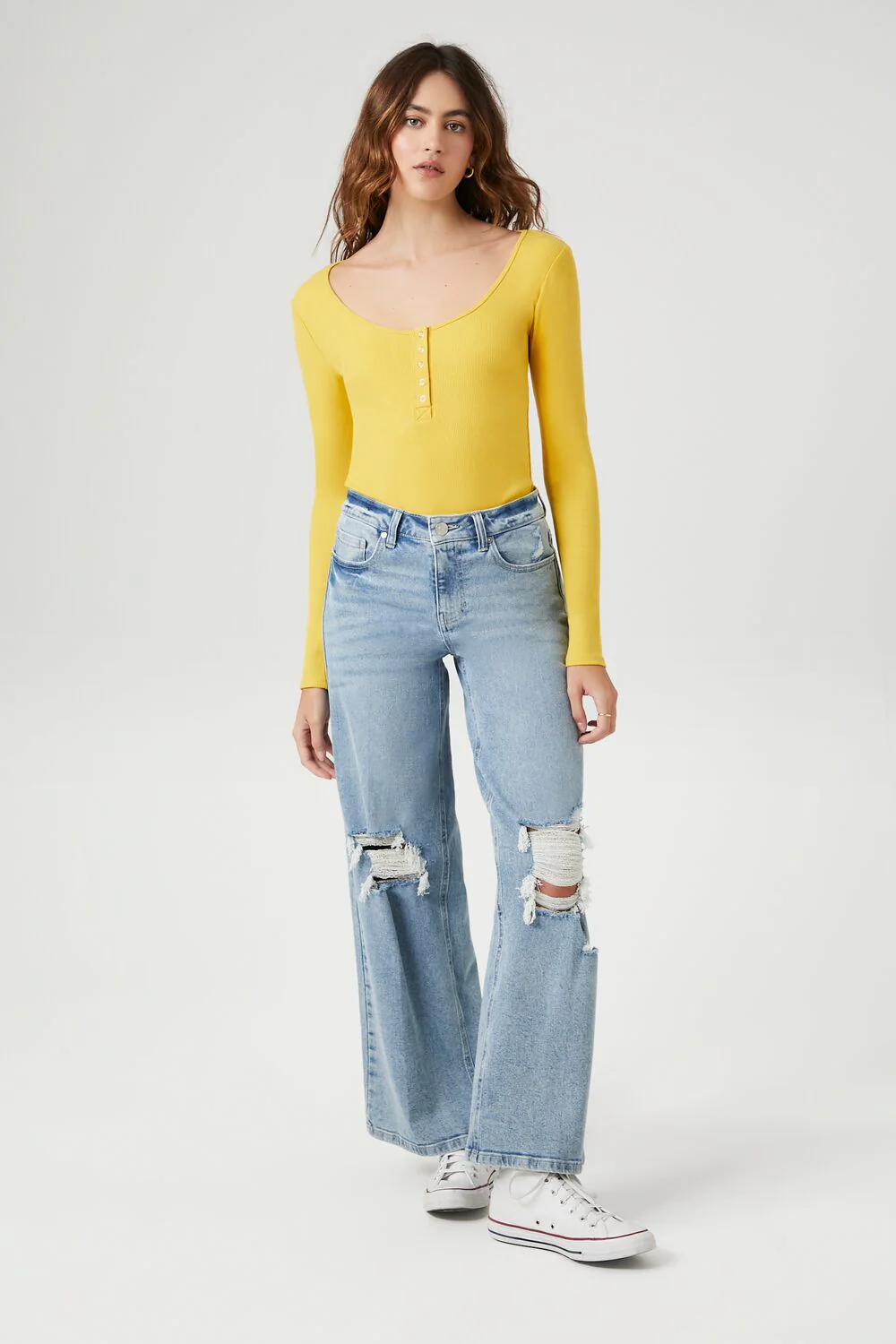 Ribbed Knit Long-Sleeve Bodysuit - Image 4