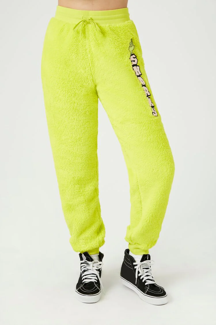Fleece The Grinch Snarky Joggers - Image 2