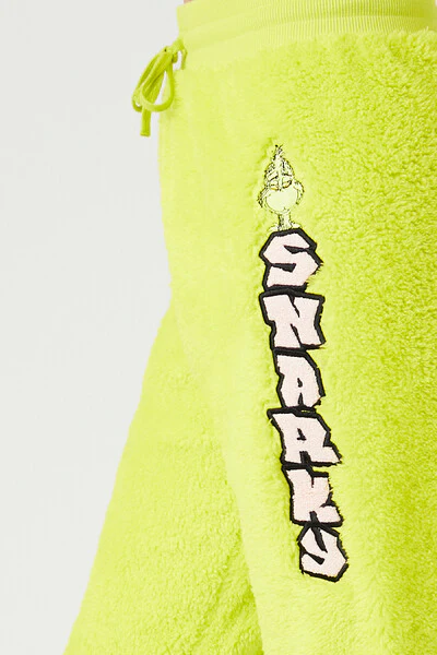Fleece The Grinch Snarky Joggers - Image 5