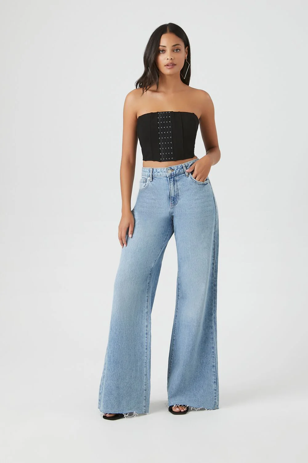 Hook-and-Eye Cropped Tube Top - Image 4