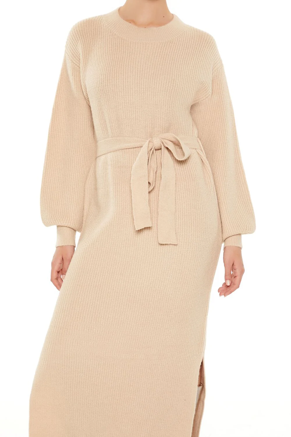 Tie-Front Midi Sweater Dress - Image 10