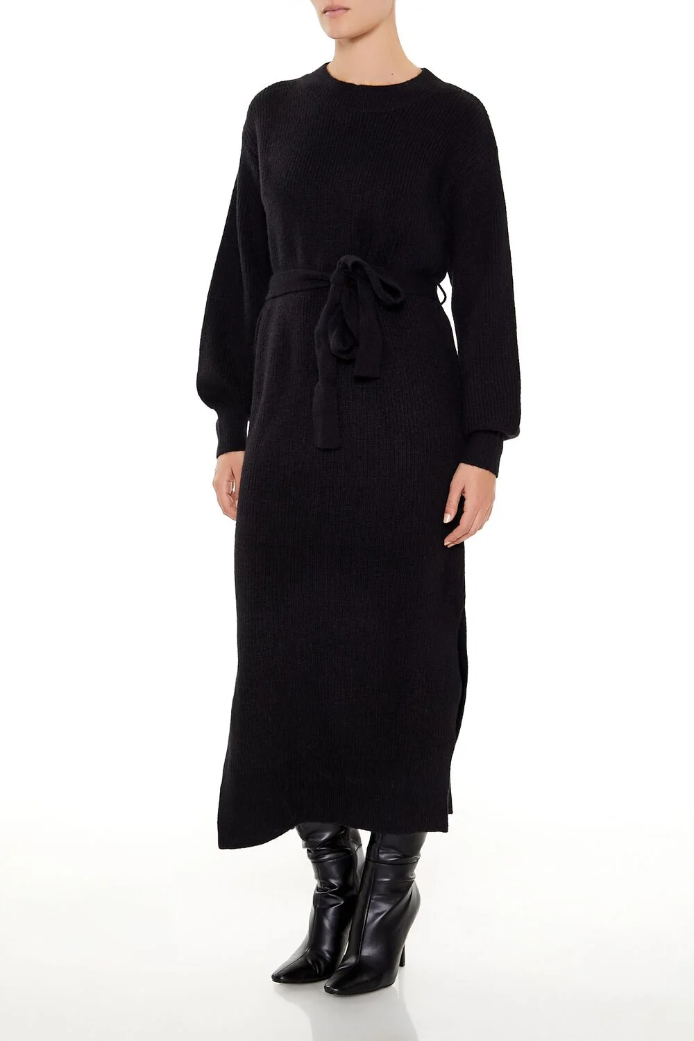 Tie-Front Midi Sweater Dress - Image 3