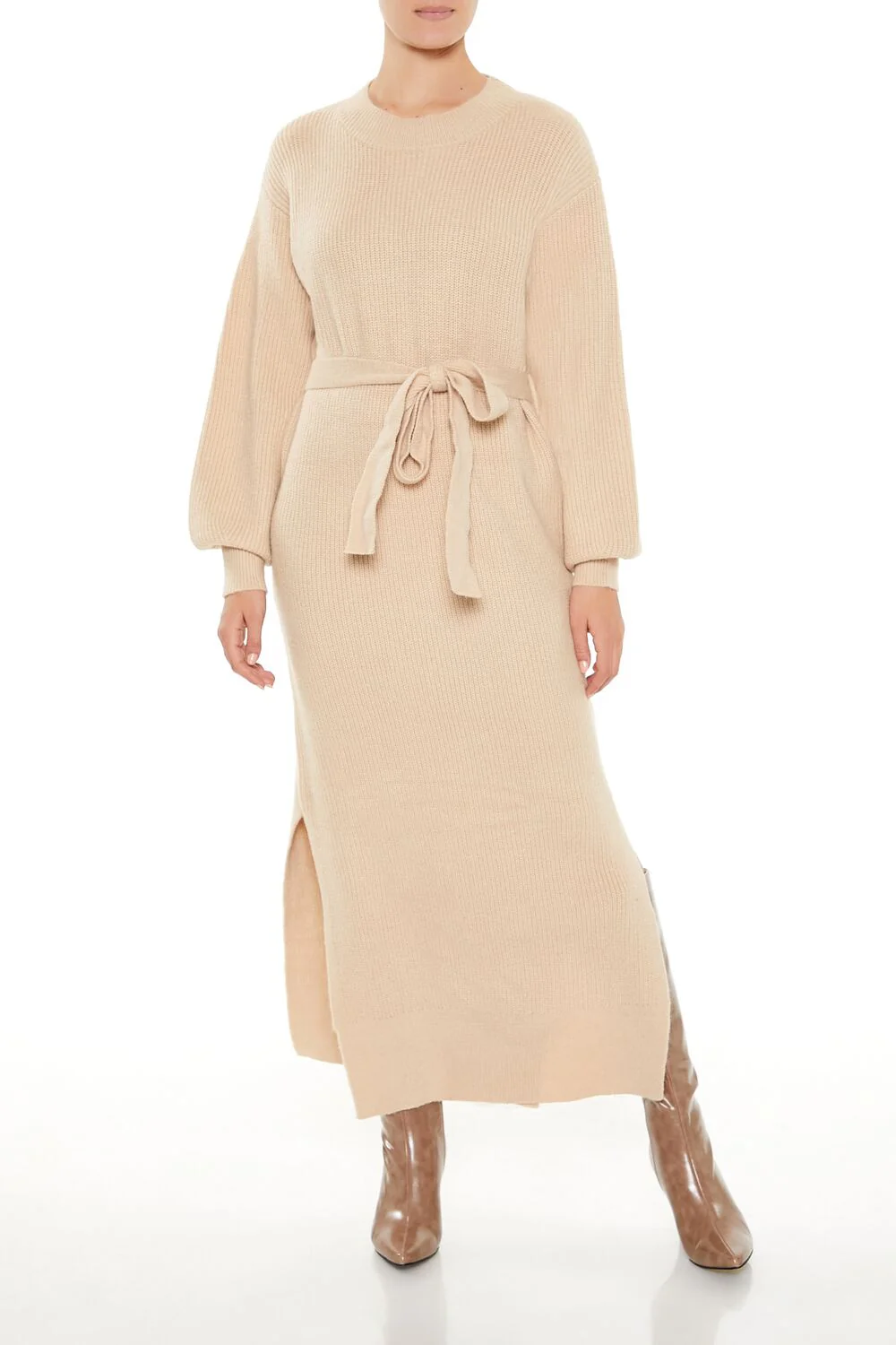 Tie-Front Midi Sweater Dress - Image 6