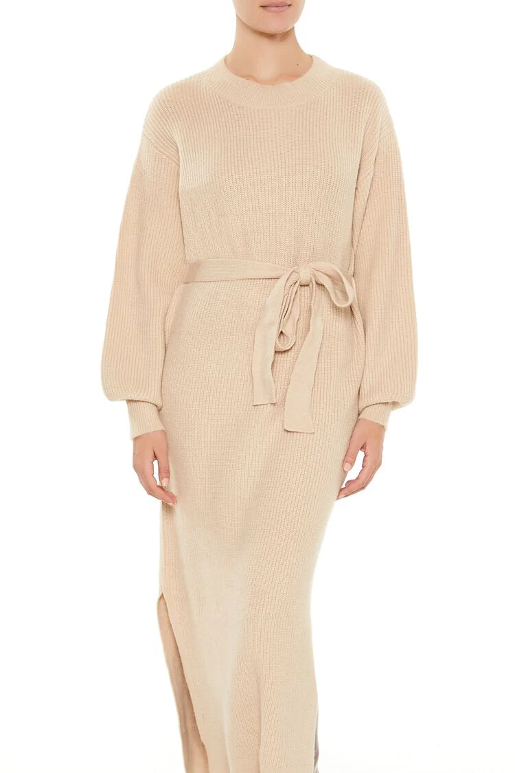 Tie-Front Midi Sweater Dress - Image 7