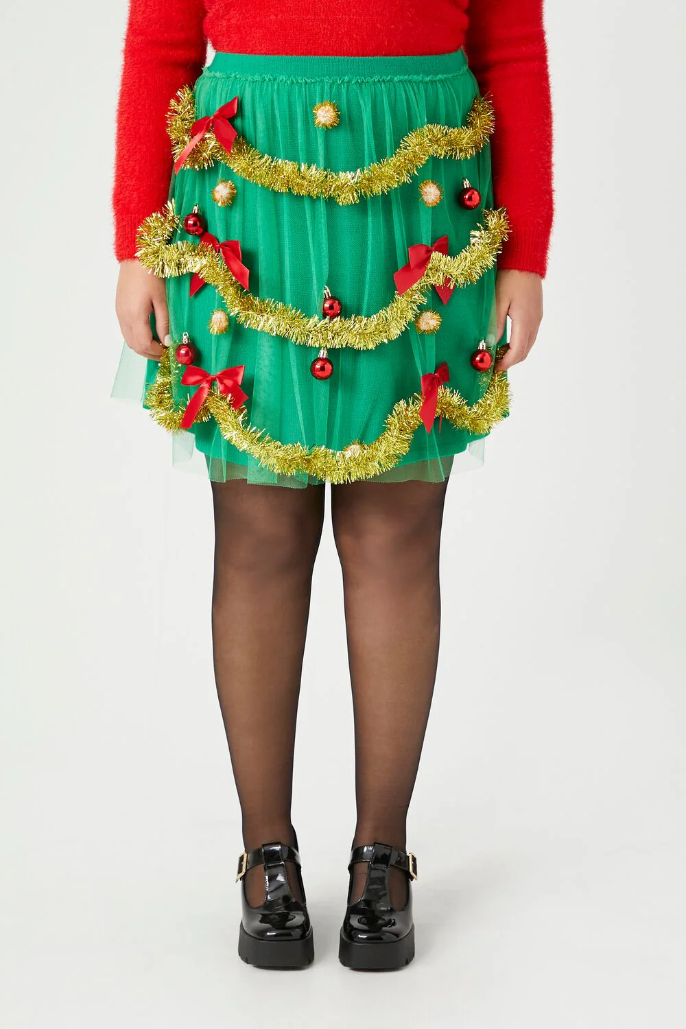 Plus Size Mesh Christmas Tree Skirt - Image 2