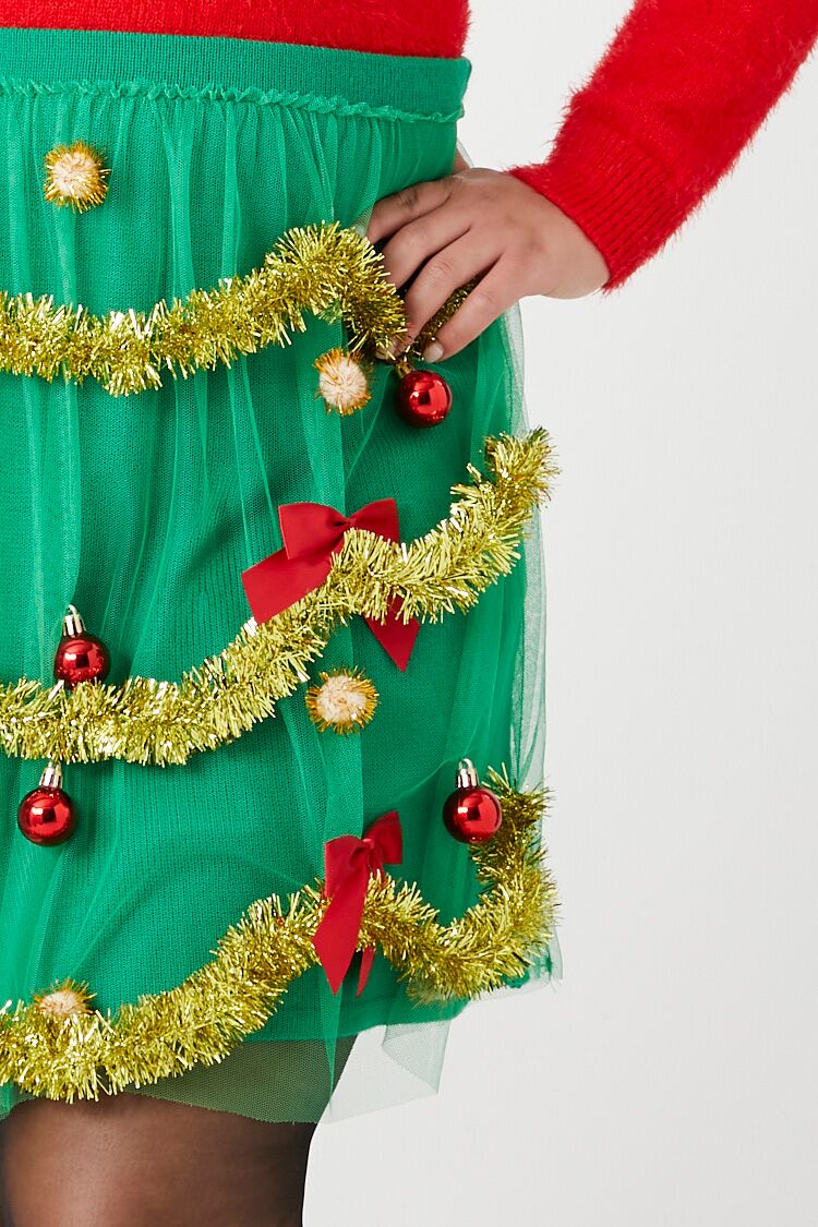 Plus Size Mesh Christmas Tree Skirt - Image 6