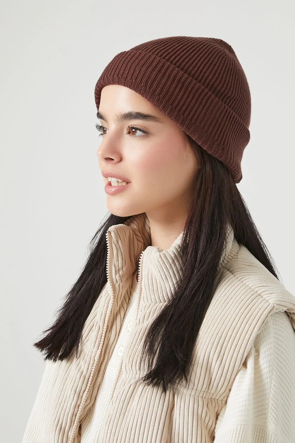 Slouchy Ribbed Knit Beanie - Image 2