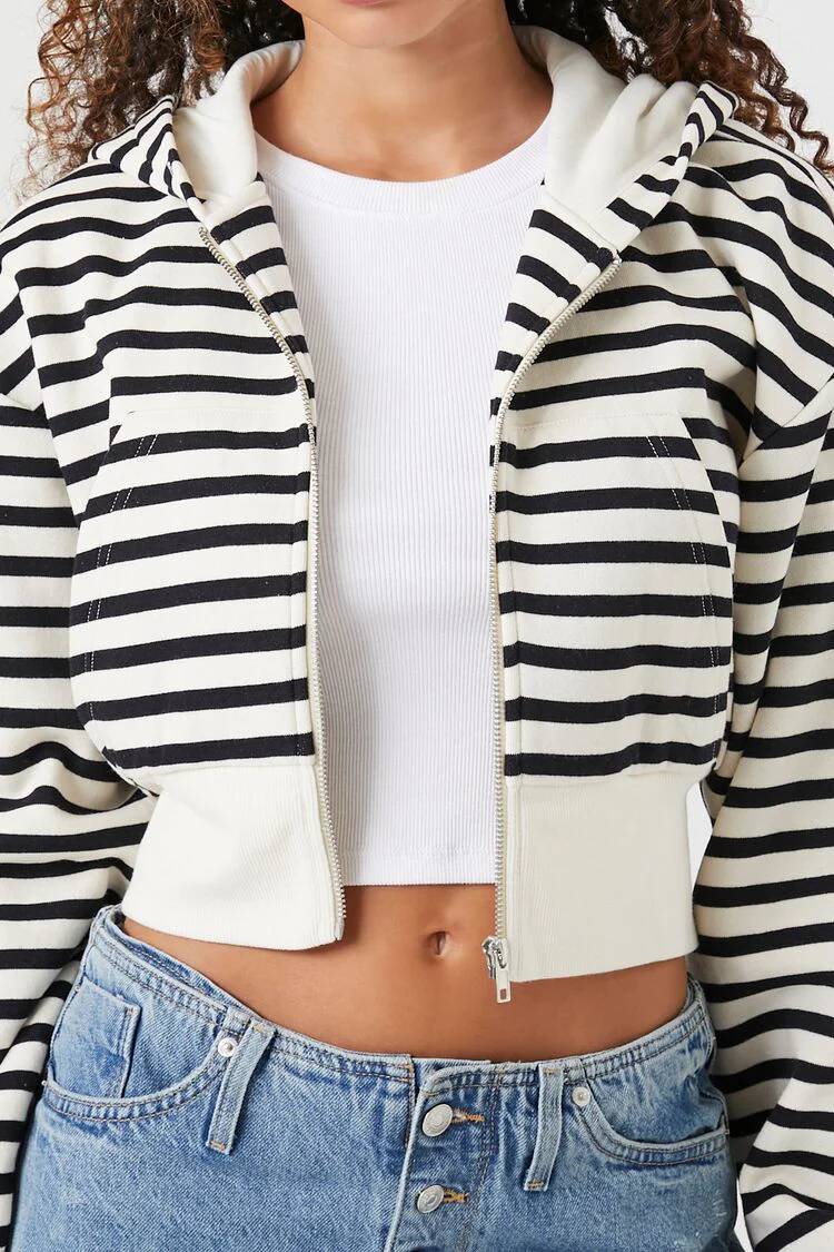 Ribbed Striped Zip-Up Jacket - Image 5
