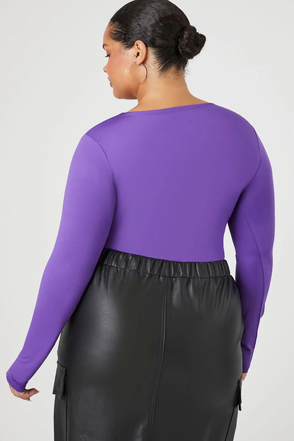 Plus Size Contour Sculpt Long-Sleeve Bodysuit - Image 3