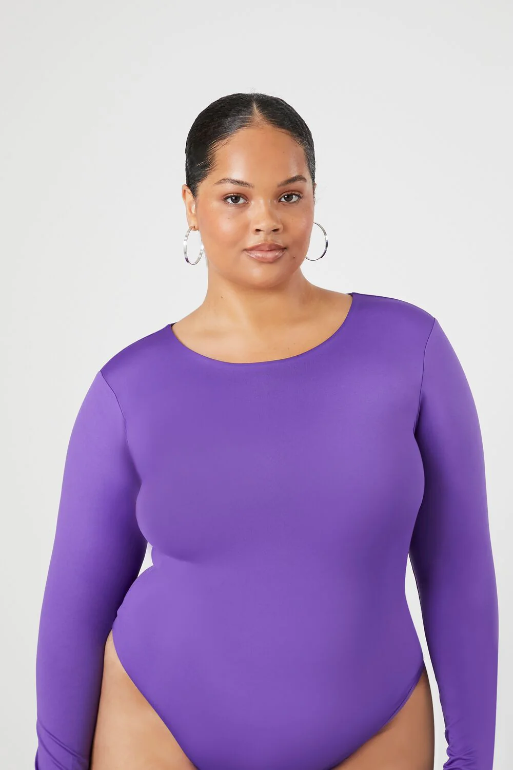 Plus Size Contour Sculpt Long-Sleeve Bodysuit - Image 5